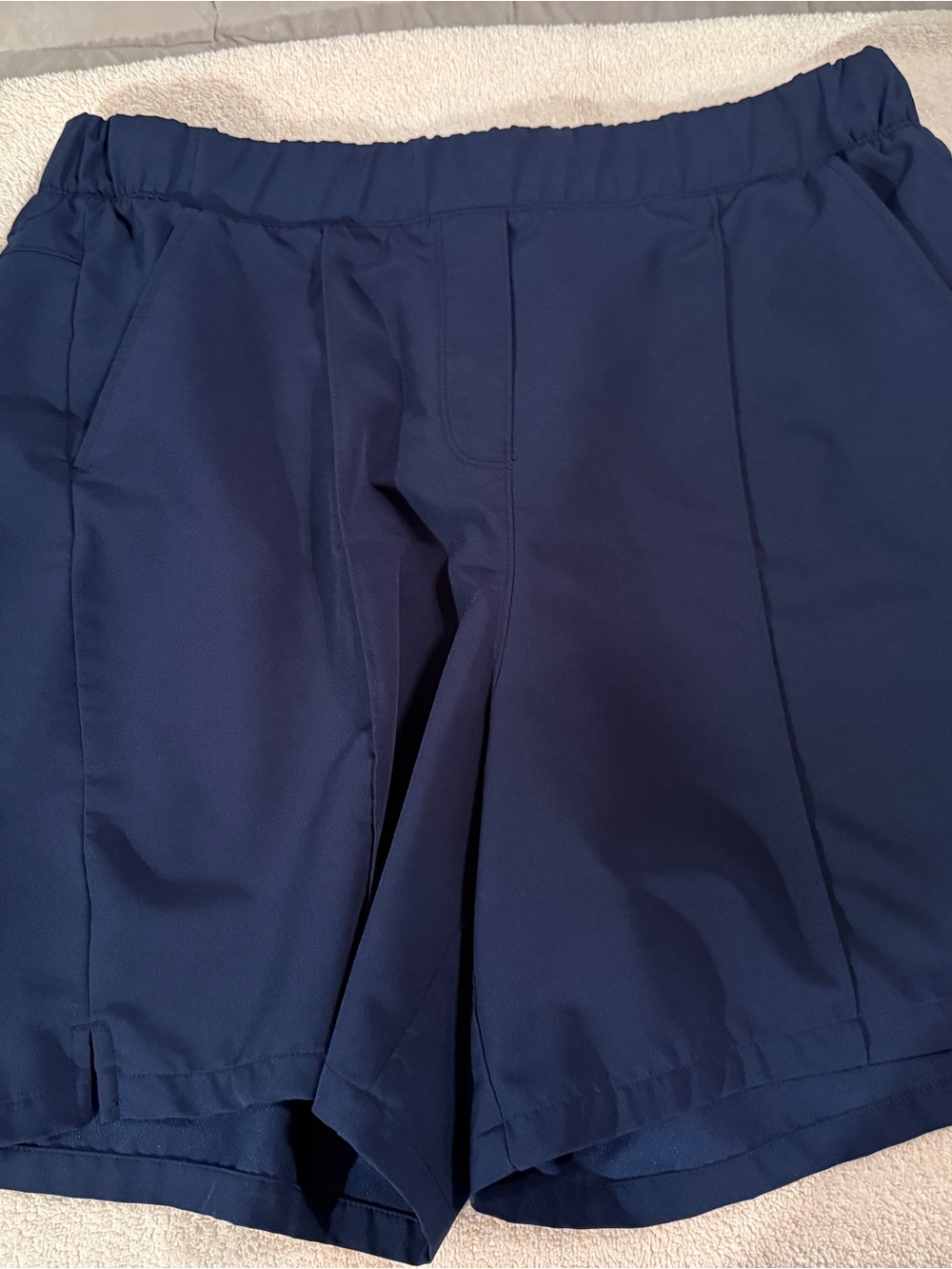 Women’s Athletic Shorts – Navy Elastic Waist